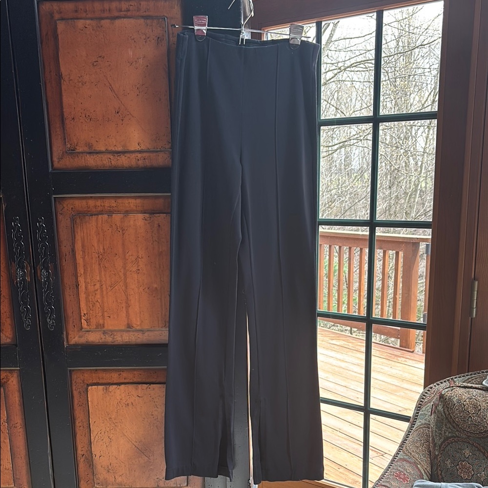 Black Straight-Leg Trousers